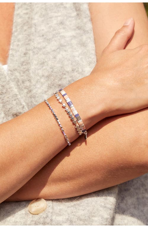 Estella Bartlett Tila Bead Bracelet In Silver