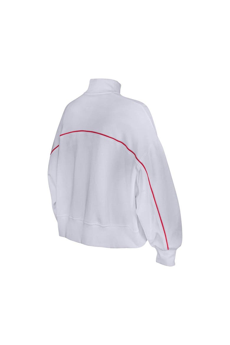 Women's New Era White San Francisco 49ers Functional Fandom Quarter-Zip Sweatshirt, Alternate, color, White