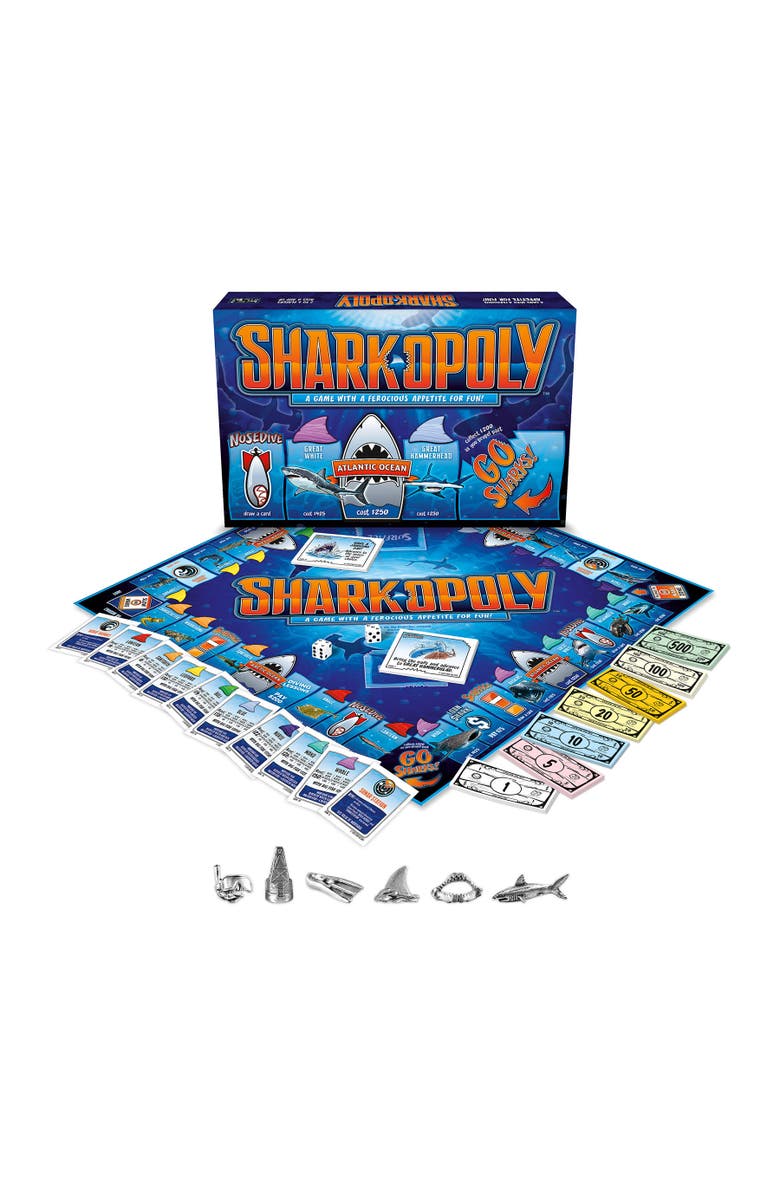 Late for the Sky Sharkopoly Monopoly Board Game, Main, color, Multicolored