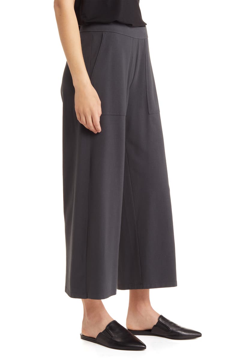 Eileen Fisher Jersey Crop Wide Leg Pants, Alternate, color, 