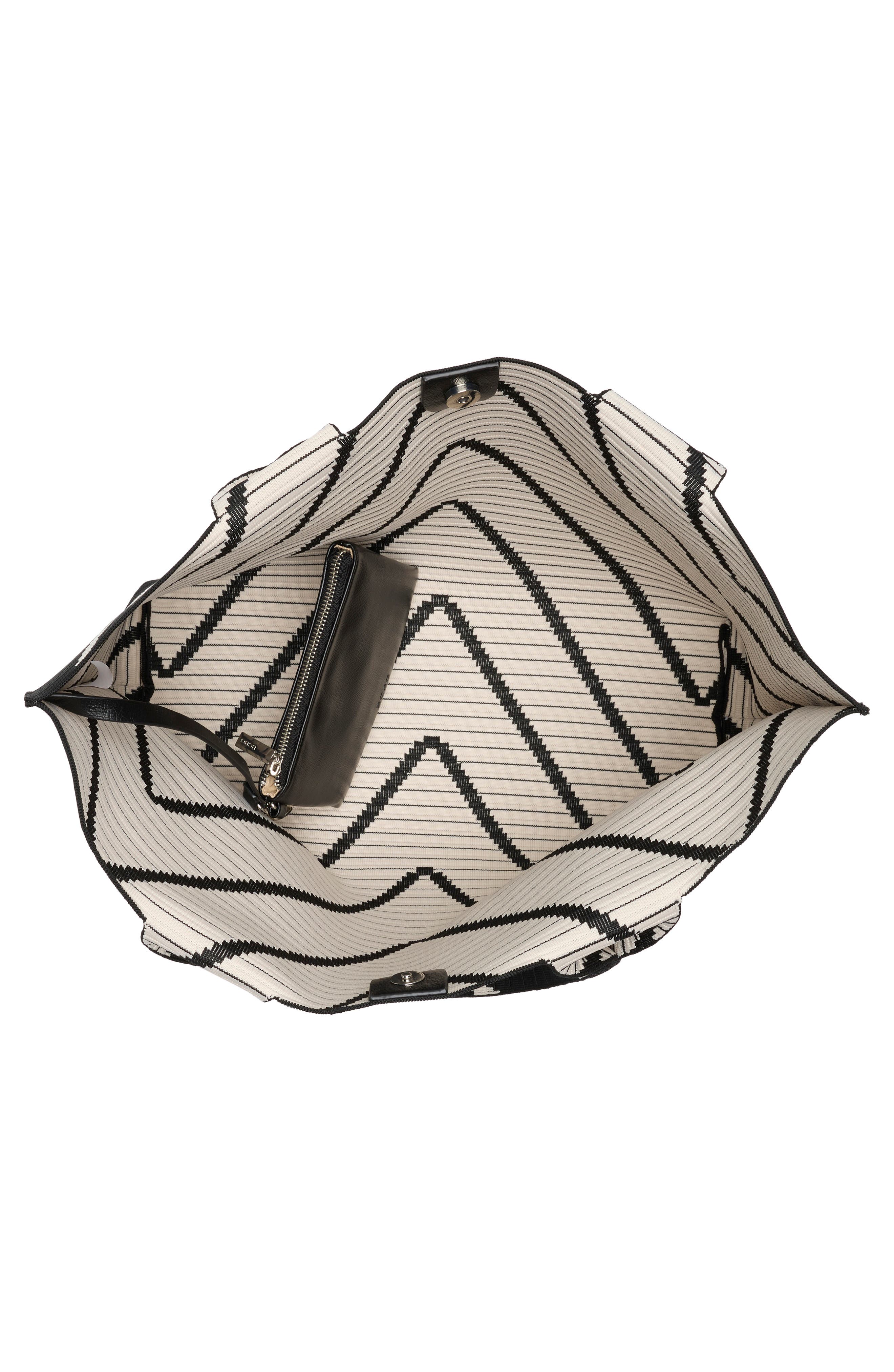 BCBG Chevron Stripe Woven Tote Bag, Alternate, color, 