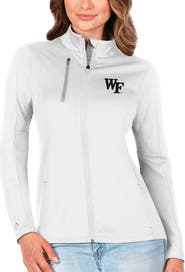 ANTIGUA Women's Antigua White/Silver Wake Forest Demon Deacons Generation Full-Zip Jacket