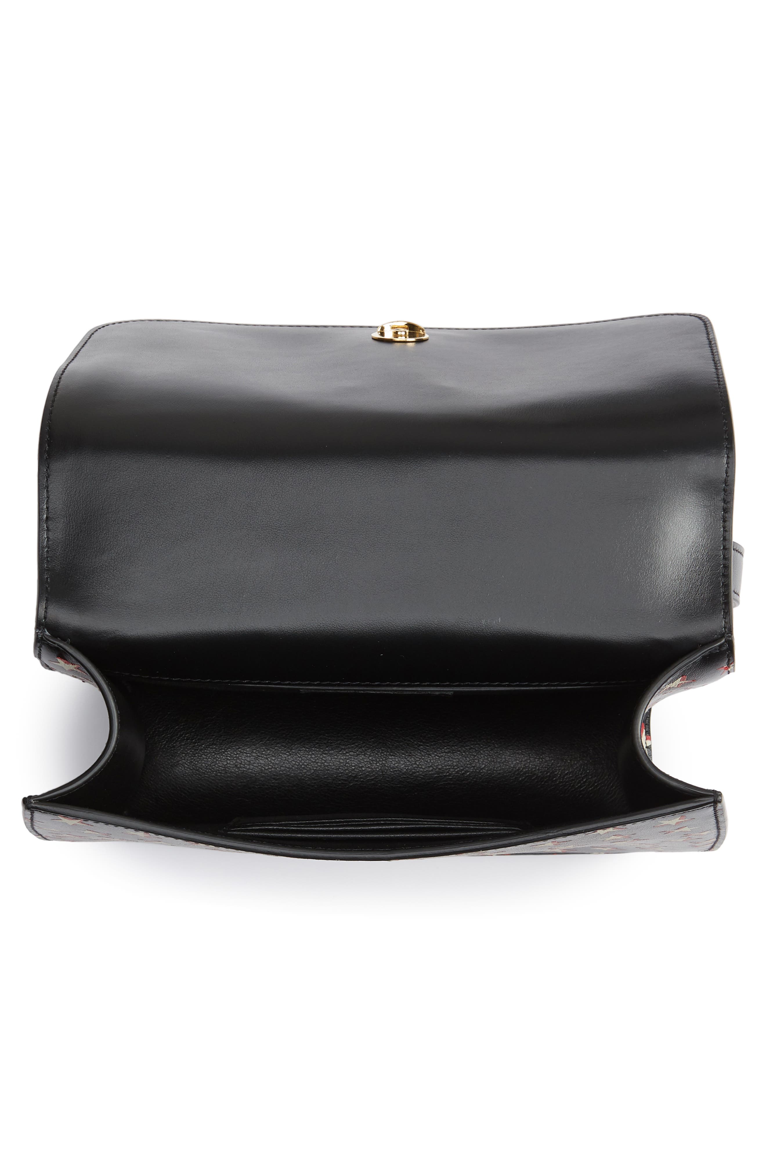 Saint Laurent Small Spontini Star Print Leather Crossbody Bag, Alternate, color, 