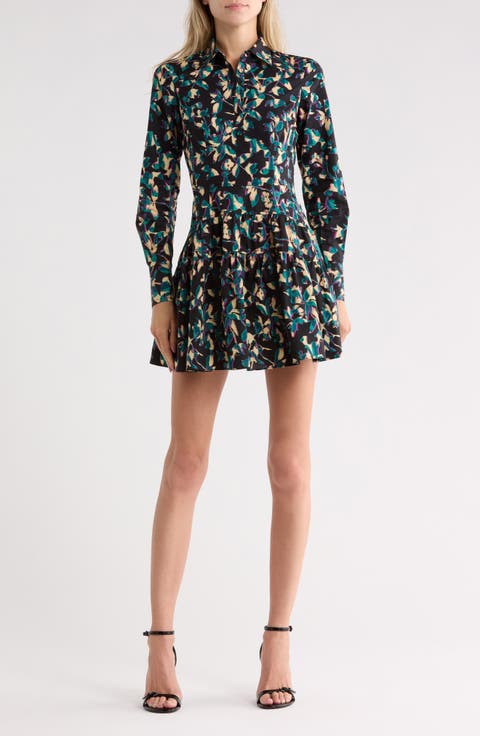 Nanette Long Sleeved Cotton Minidress