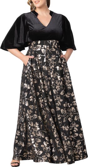 Radiant Opulence Mixed Media Ballgown