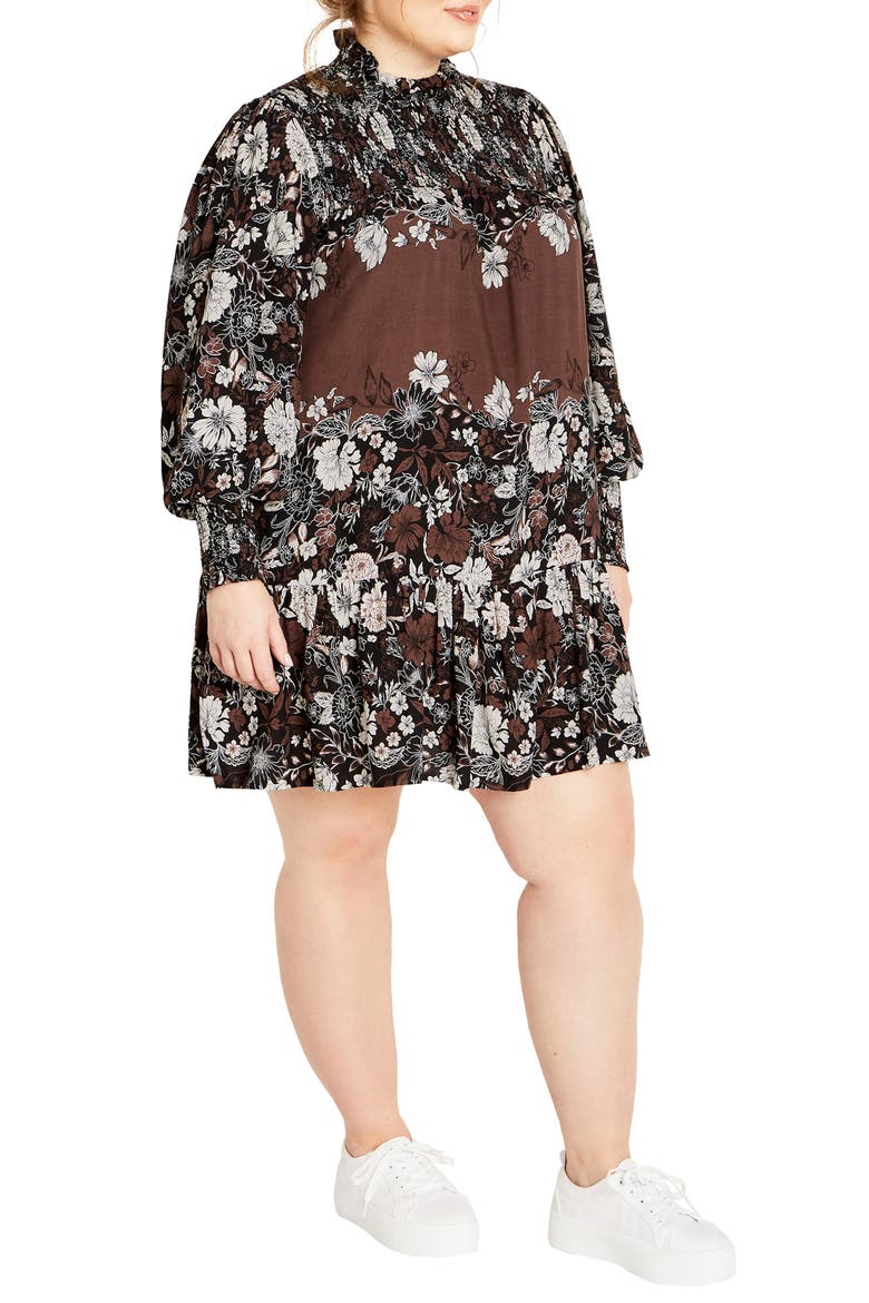 Cassia Long Sleeve Shift Dress, Alternate, color, COCO FLORAL PLC
