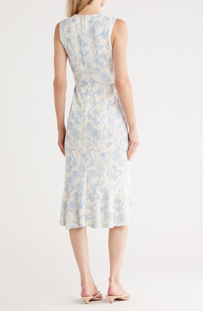 Hutch Square Neck Midi Dress, Alternate, color, Ivory/ Blue