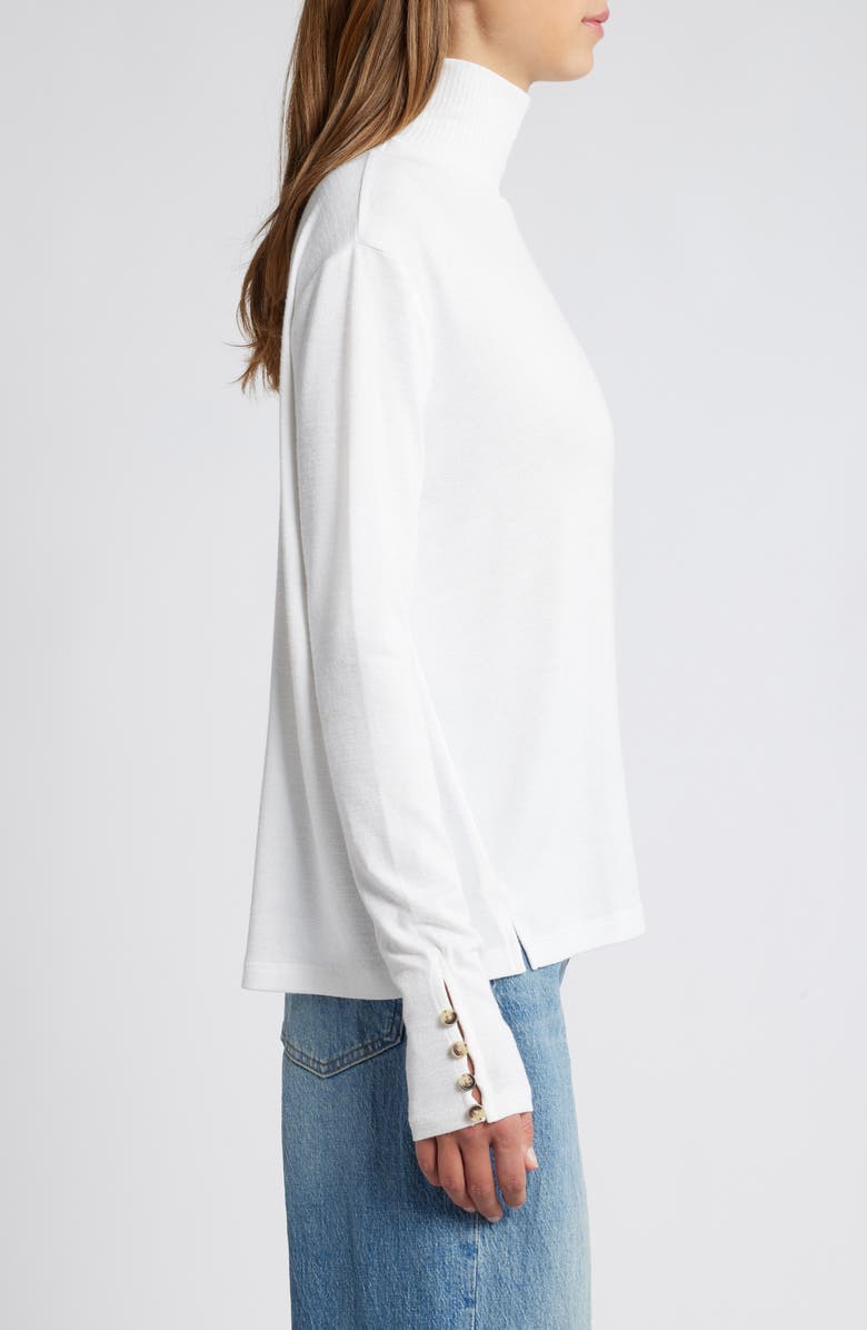 rag & bone Boxy Button & Loop Turtleneck, Alternate, color, 