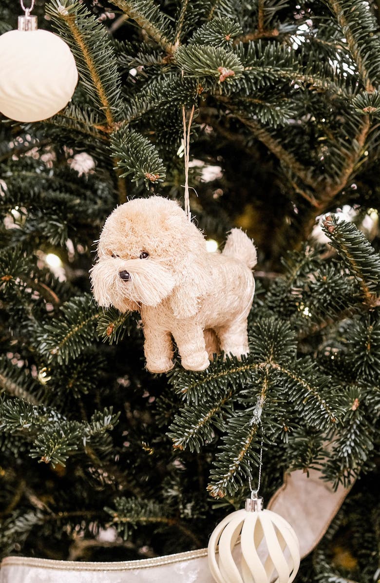 LIKHA Poodle Handwoven Ornament, Alternate, color, White