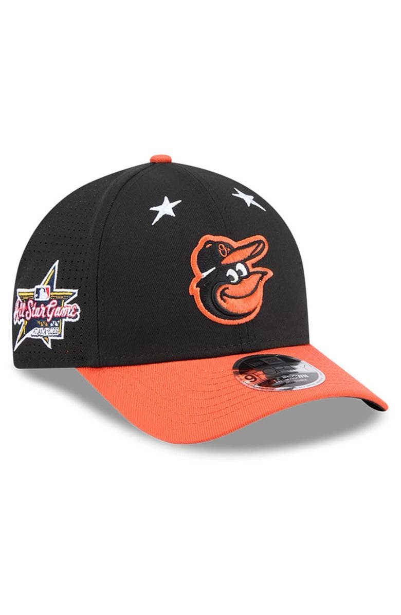 New Era Men's New Era Black/Orange  Baltimore Orioles 2025 MLB All-Star Game 9FORTY M-Crown Adjustable Hat, Main, color, Black