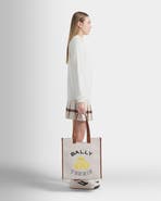 Bally Tennis Collection Tote Bag in Cotton Canvas