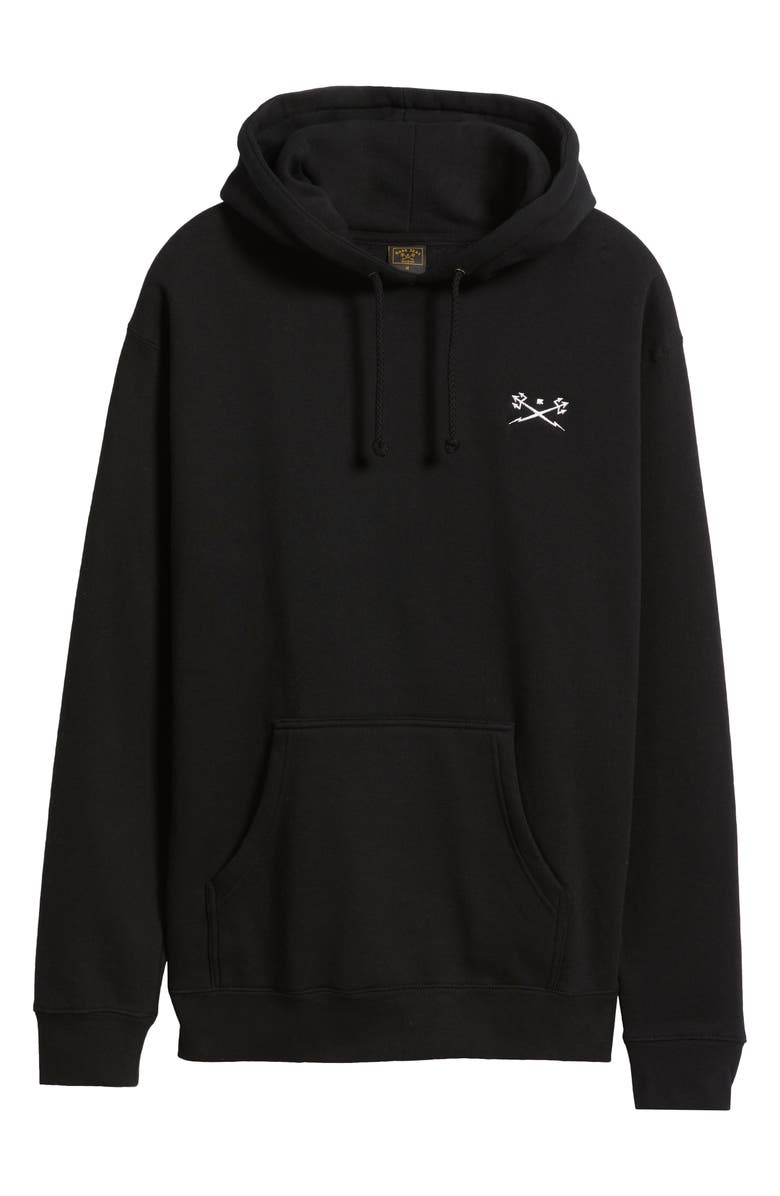 DARK SEAS Go-To V2 Fleece Graphic Hoodie, Main, color, Black