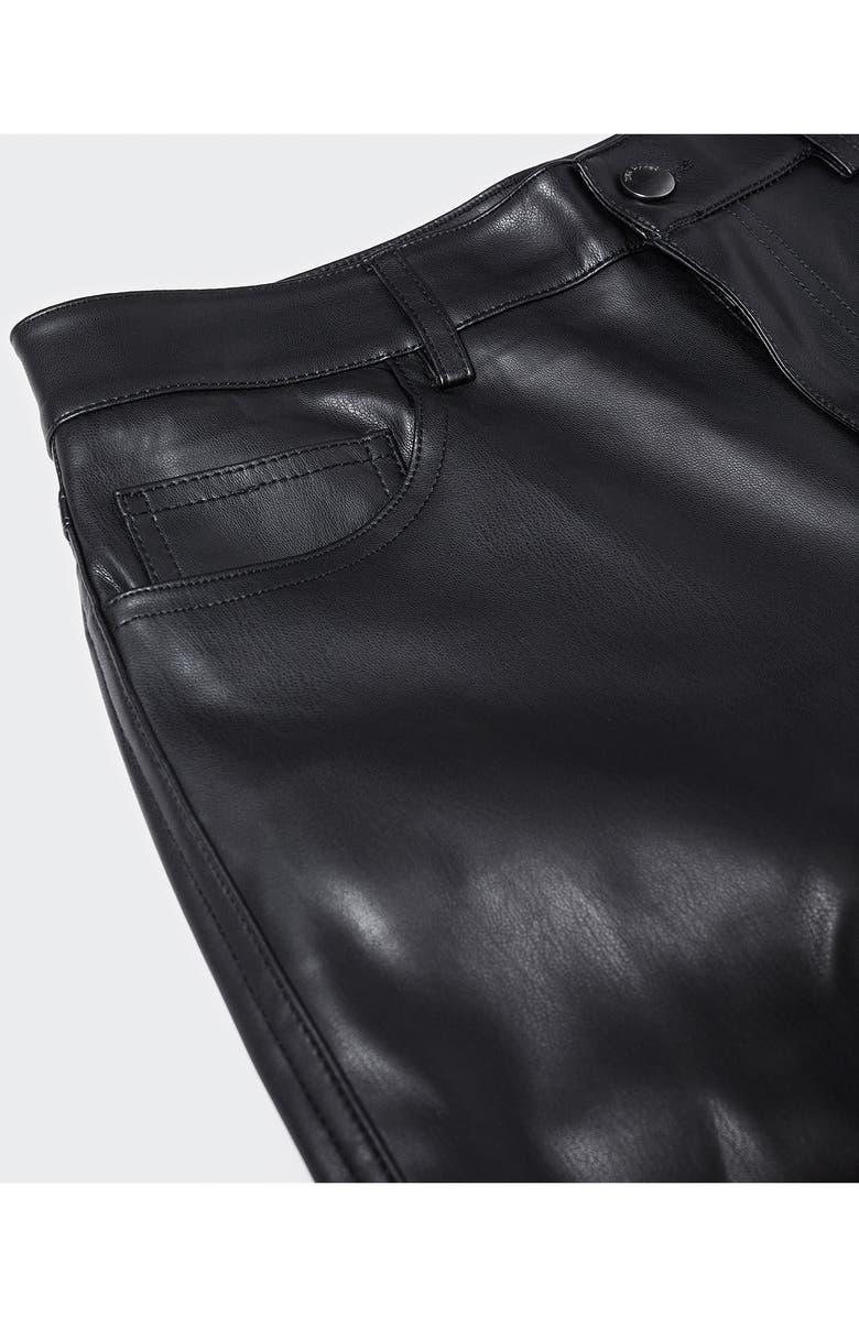MANGO Faux Leather Straight Leg Pants, Alternate, color,
