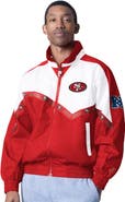 Pro Player Men's Pro Player White/Scarlet San Francisco 49ers Tape II Lightweight Full-Zip Jacket