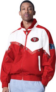 Pro Player Men's Pro Player White/Scarlet San Francisco 49ers Tape II Lightweight Full-Zip Jacket