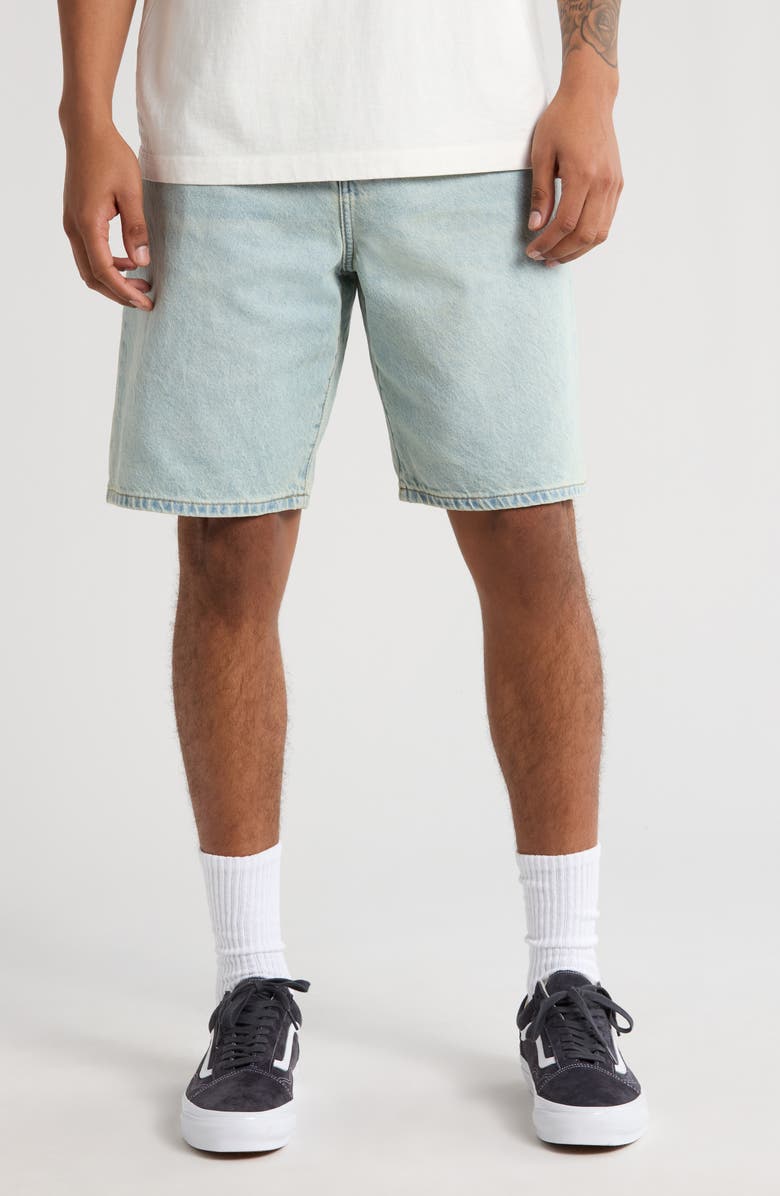 PacSun Jayden Tinted Baggy Denim Shorts, Main, color, Light Indigo