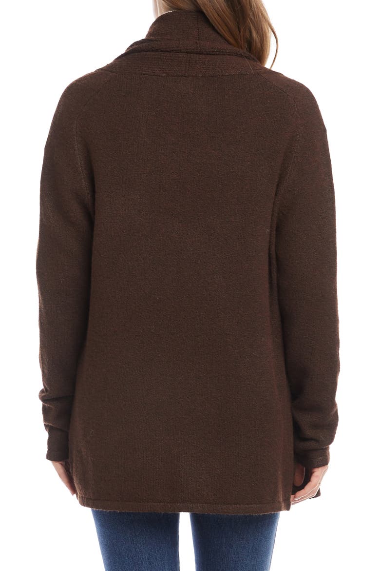 Open Front Cardigan, Alternate, color, ESPRESSO