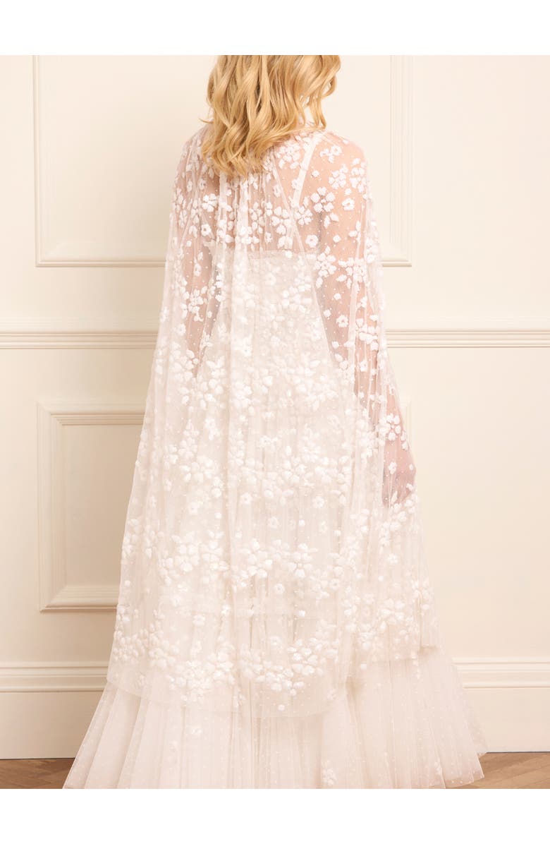 Needle & Thread Maeva Midaxi Cape, Alternate, color, Swan White