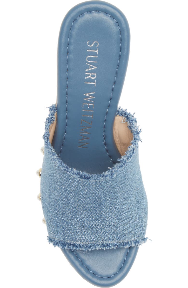 Stuart Weitzman Imitation Pearl Clog Sandal, Alternate, color,