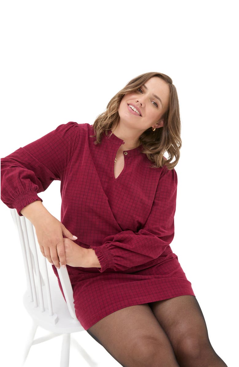 FatFace Women's Plus Size Fran Cord Check Dress, Alternate, color, 