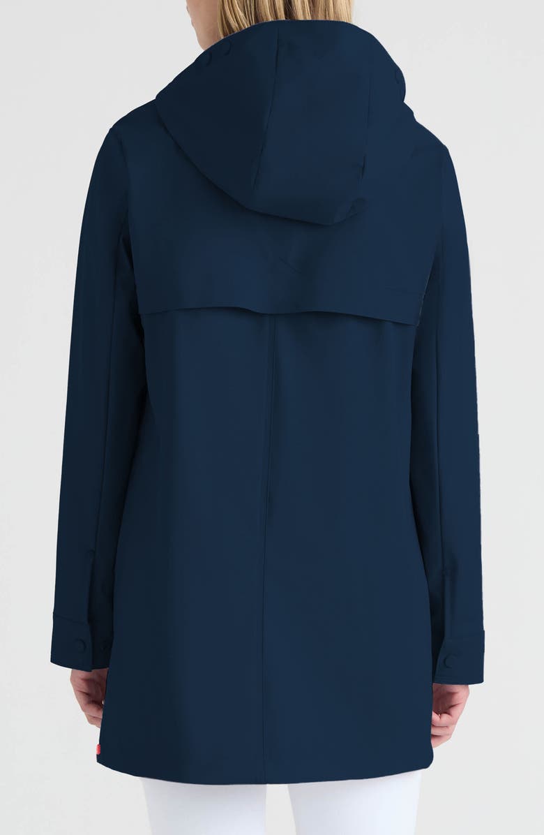 Hunter Acacia Waterproof Rubberized Rain Jacket, Alternate, color, Midnight