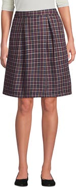 Lands' End Top of Knee Plaid Skort