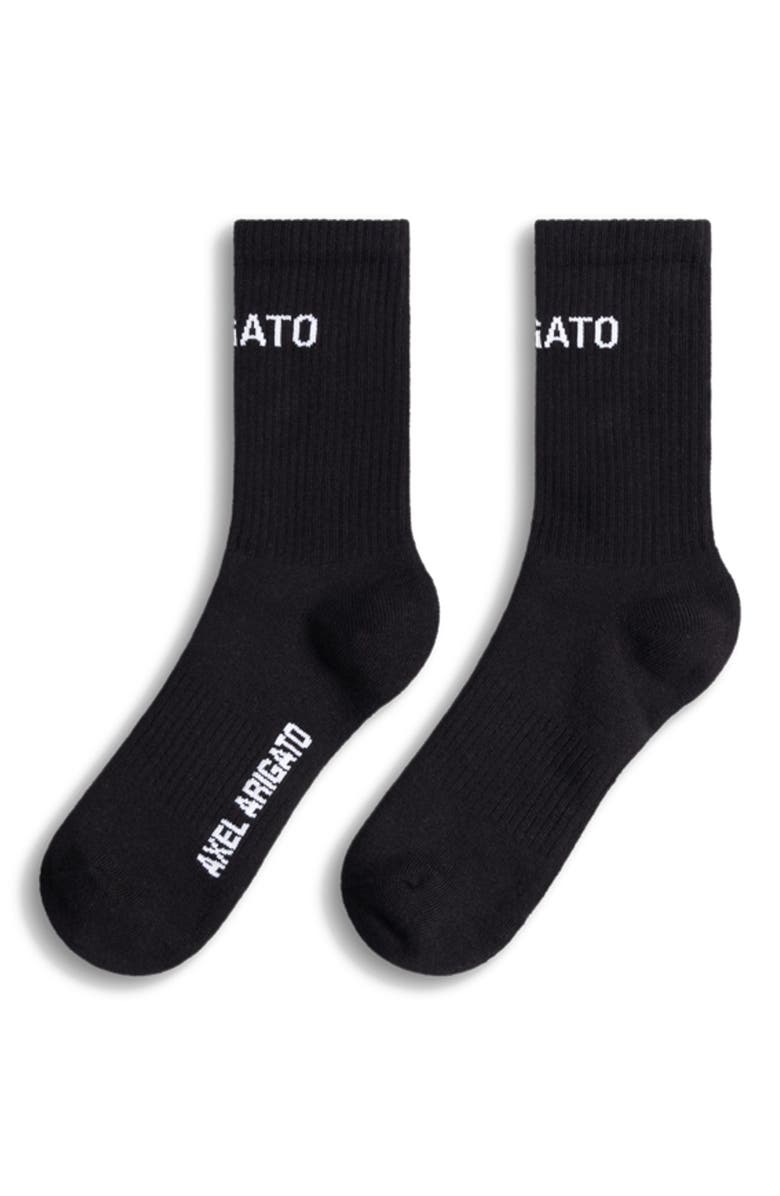Axel Arigato Arigato Logo Tube Socks, Alternate, color, Black