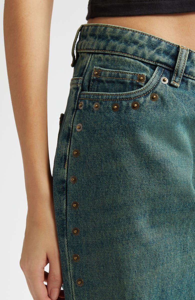 Paloma Wool Crowd Rivet Studded Boyfriend Jeans, Alternate, color, Denim