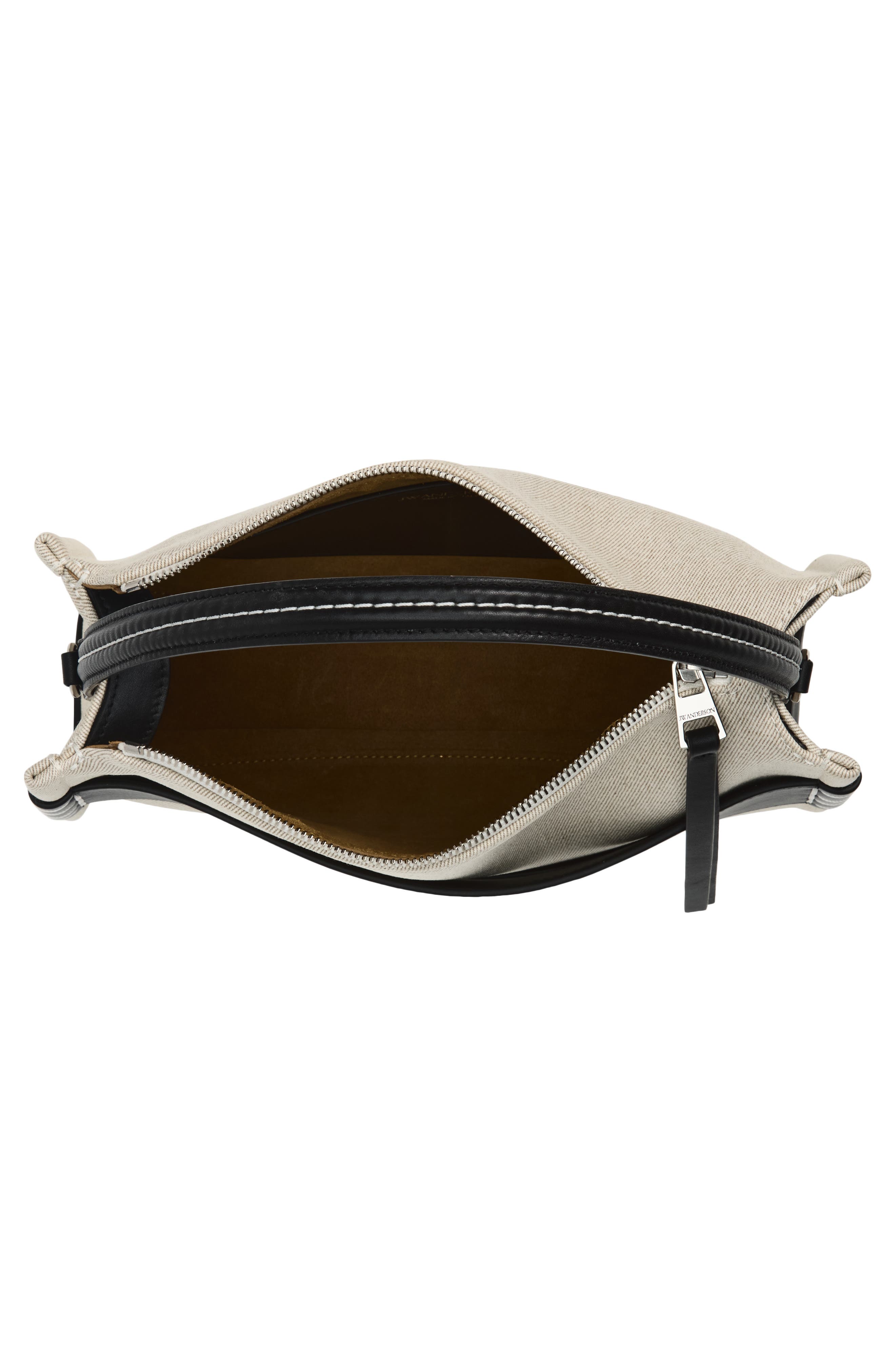 Loafer Canvas Top Handle Bag, Alternate, color, NATURAL/ BLACK 157