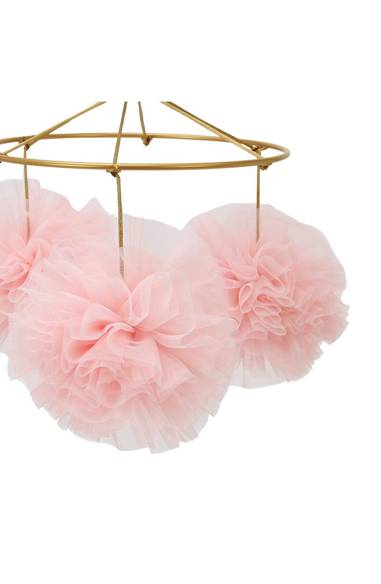 Lambs & Ivy Secret Garden Pom Pom Musical Baby Crib Mobile Soother Toy, Alternate, color, Pink