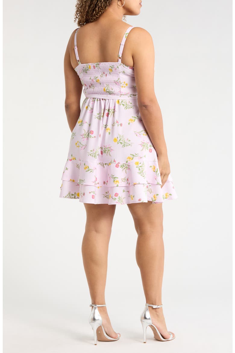 Margote Floral Mel Ruffle Minidress, Alternate, color, BLUSH-PINK