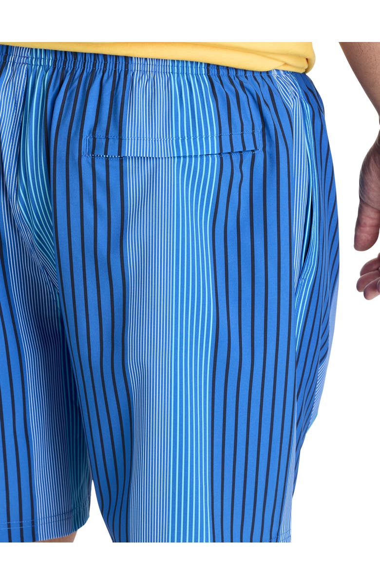 Nautica Big & Tall Vertical Stripe Swim Trunks, Alternate, color, Olympicblu