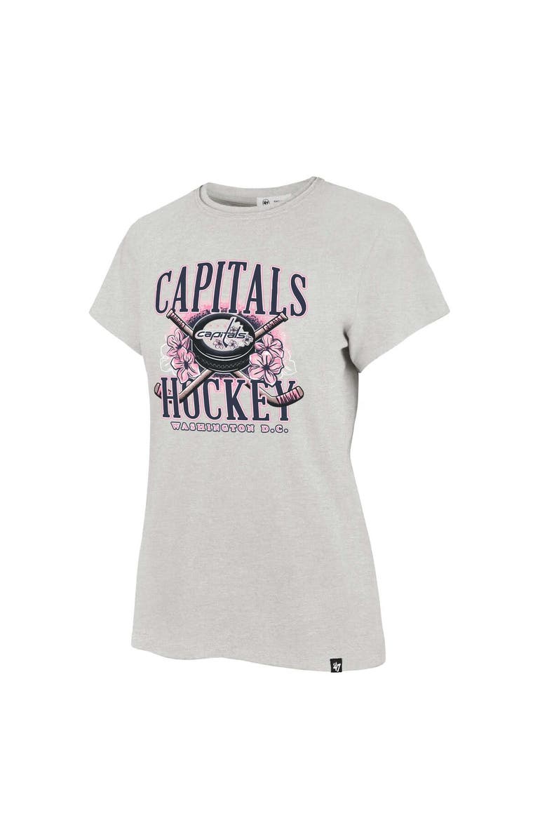 '47 Women's '47 Gray Washington Capitals Cherry Blossom Frankie T-Shirt, Alternate, color, 