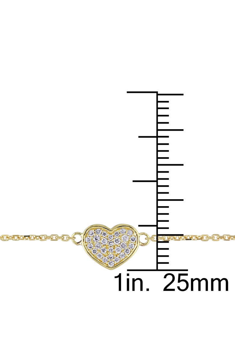Julianna B. Diamond Heart Charm Bracelet 14k, Alternate, color, 