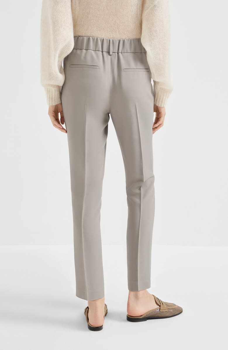 Brunello Cucinelli Tailored Jogger trousers, Alternate, color, Light Grey
