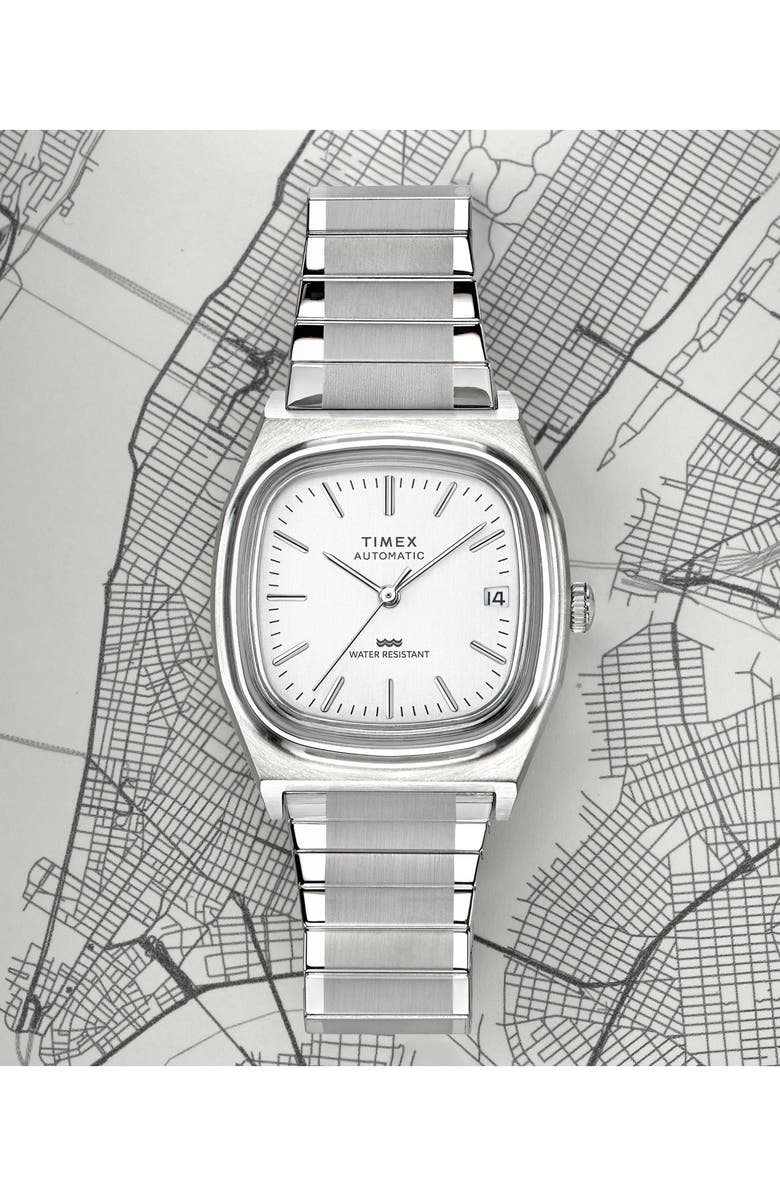 Timex<sup>®</sup> Automatic 1983 E-Line Reissue Bracelet Watch, 34mm, Alternate, color,