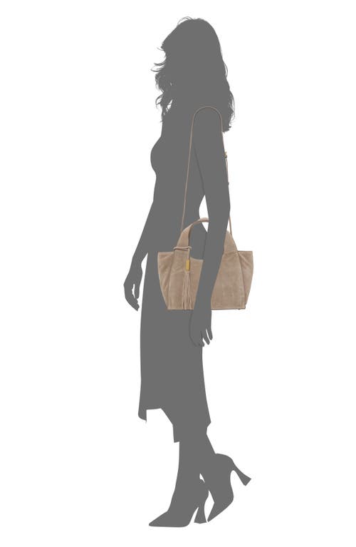 Vince Camuto Aleah Suede Tote In Neutral