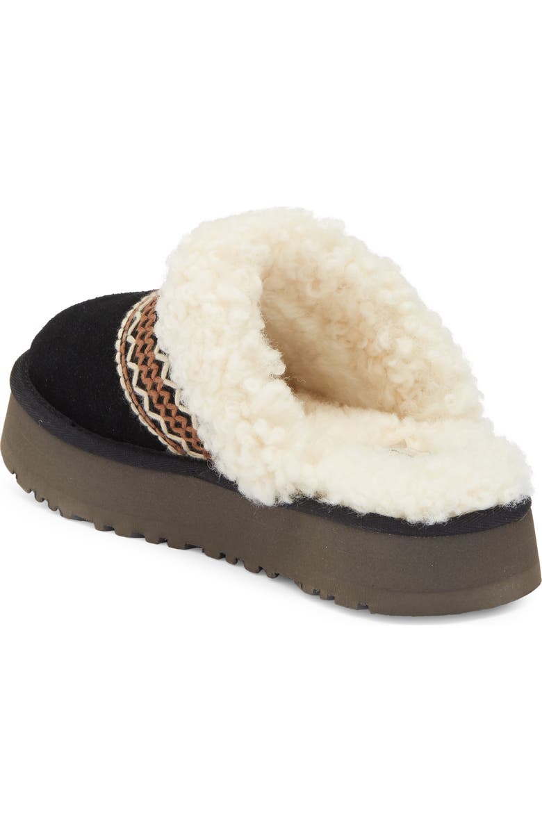 UGG<sup>®</sup> Disquette Genuine Shearling Lined Slipper, Alternate, color, Black