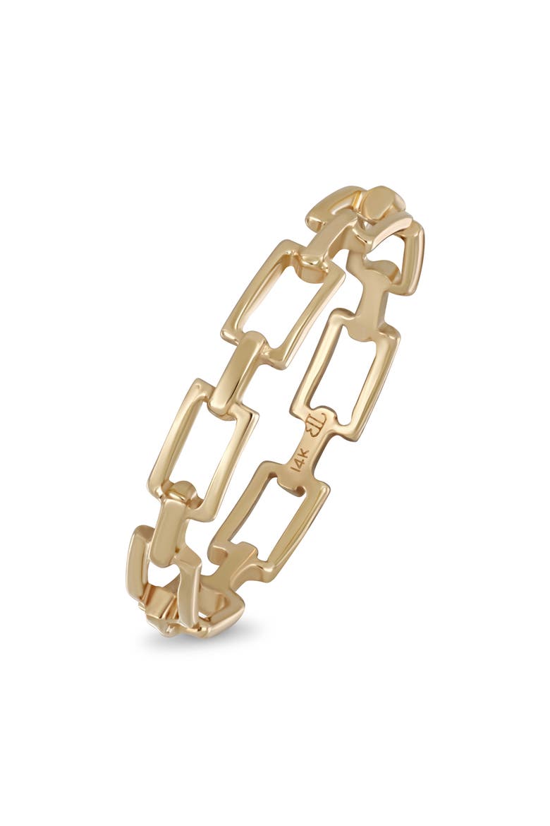14K Gold Link Stacking Ring, Main, color, 14K YELLOW GOLD