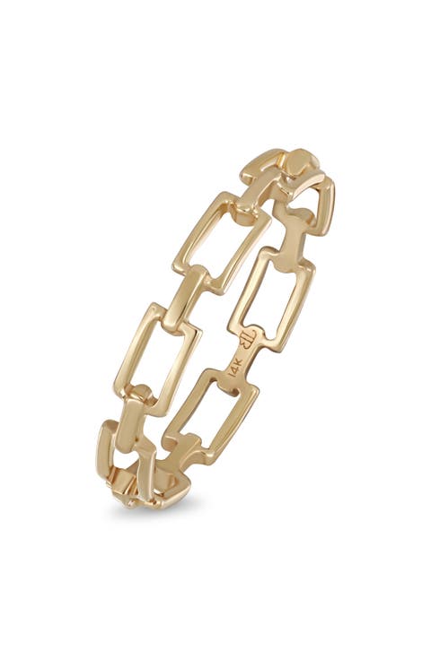 14K Gold Link Stacking Ring