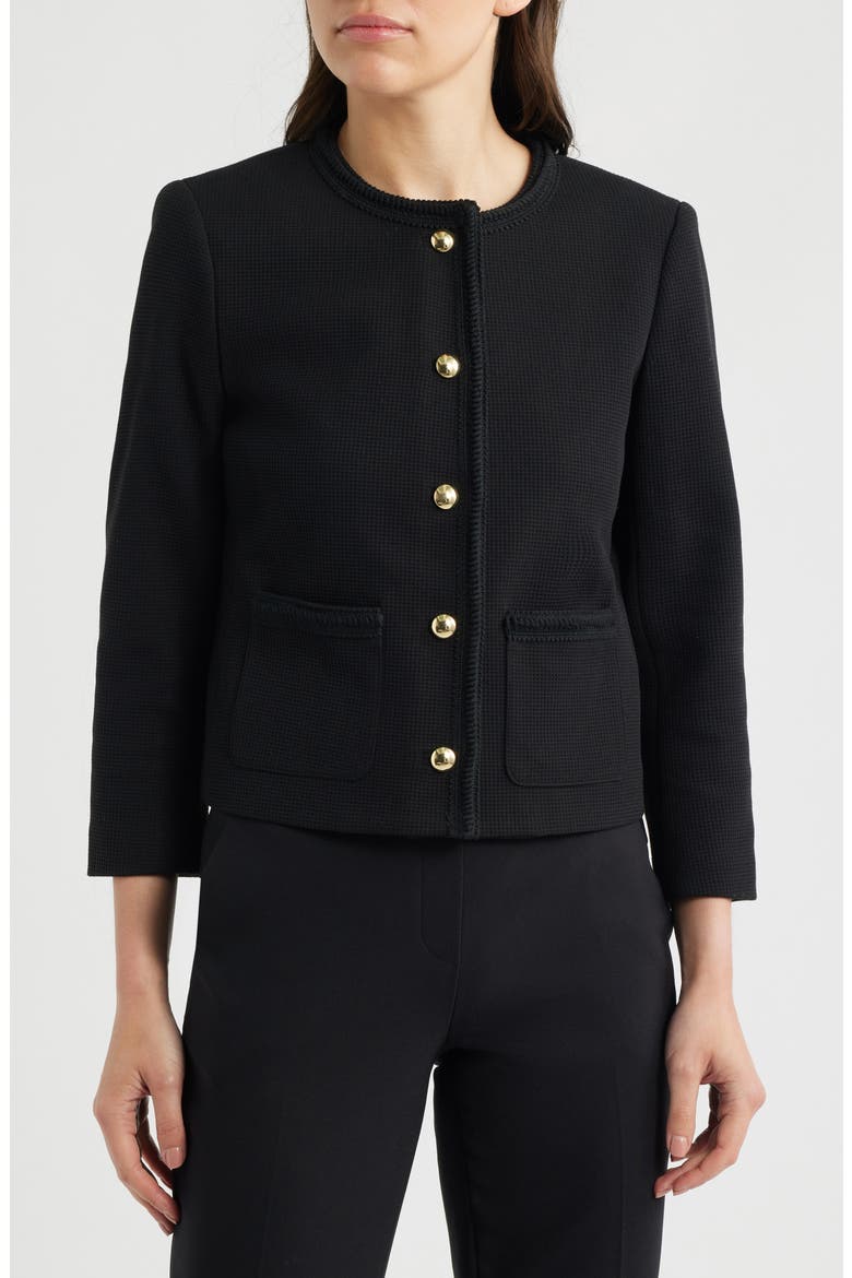 Knit Jacket, Alternate, color, ANNE BLACK