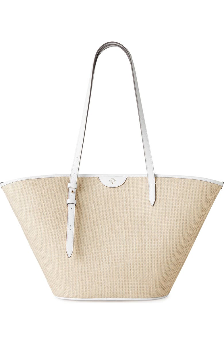 Mulberry Raffia Basket Tote, Alternate, color, White