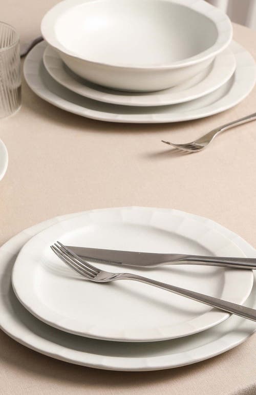 Stone Lain Oasis Stoneware 4-piece Salad Plate Set In White