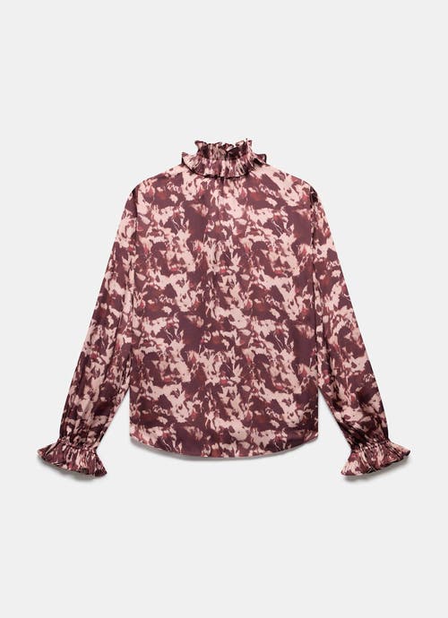 Mint Velvet Printed Satin Blouse In Multi