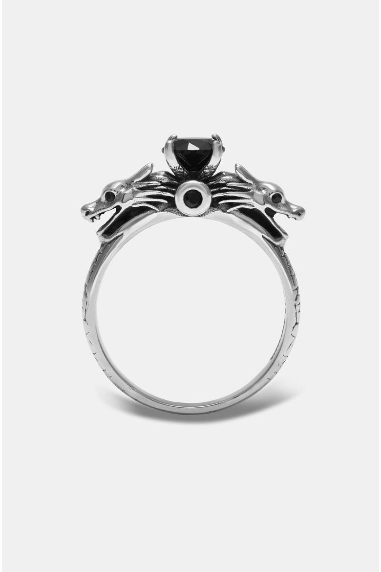 Querida Sterling Silver Dragon Ring, Alternate, color, Silver