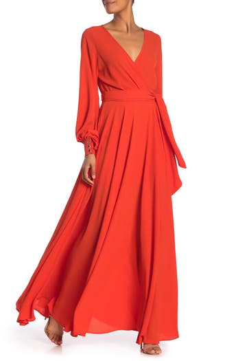 Meghan La Lilypad Maxi Dress In Flame