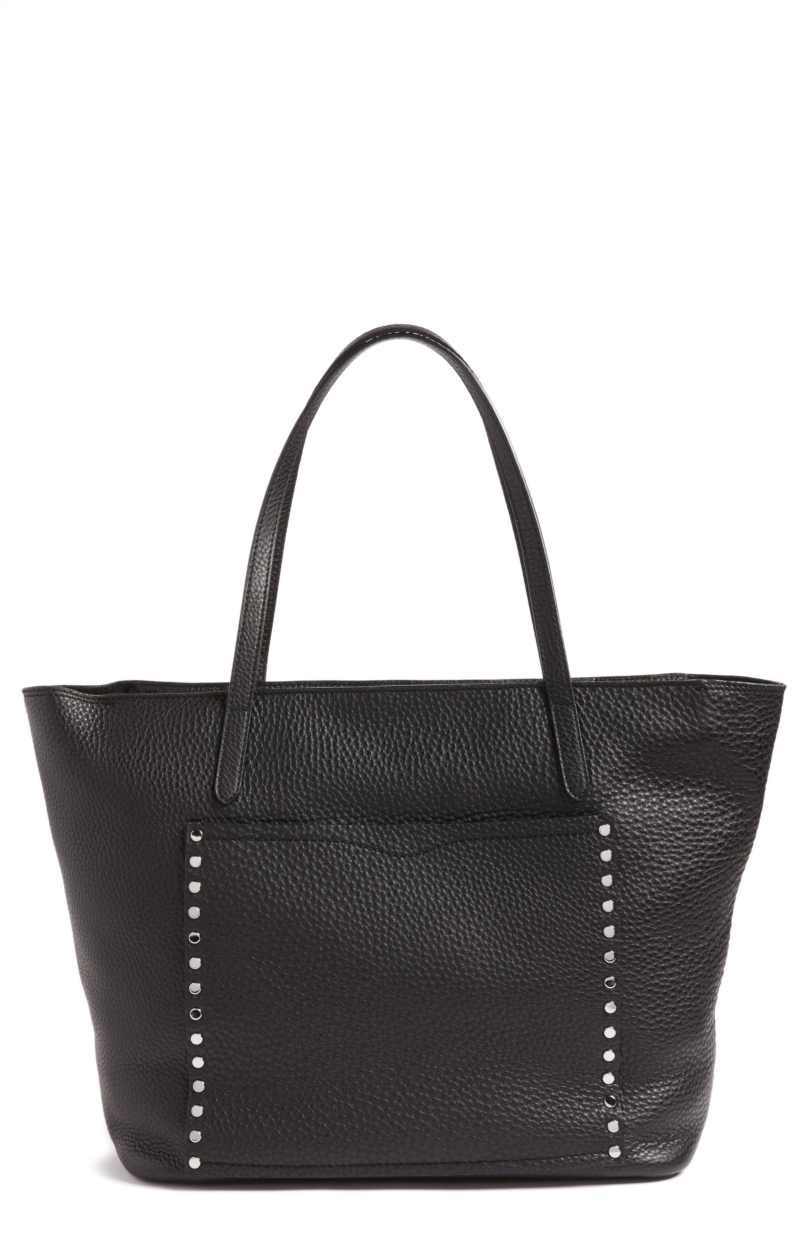 Rebecca Minkoff Unlined Front Pocket Leather Tote, Main, color, 