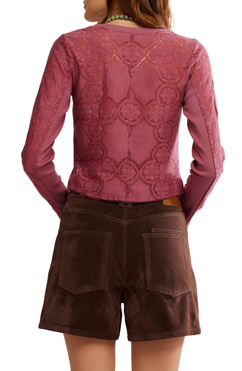 Free People Jae Button-Up Top, Alternate, color, Crushed Berry