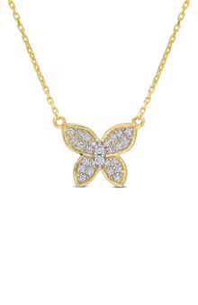 DELMAR Diamond Butterfly Pendant Necklace - 0.13ct.