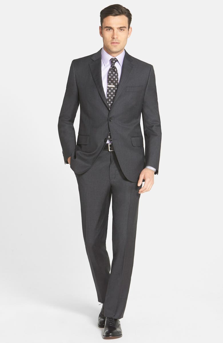 Peter Millar 'Flynn' Classic Fit Plaid Wool Suit, Alternate, color, 